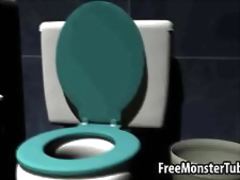 3D redhead vampire babe getting licked and fucked