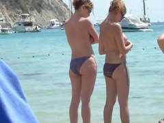 Incredible sister beach topless ibiza